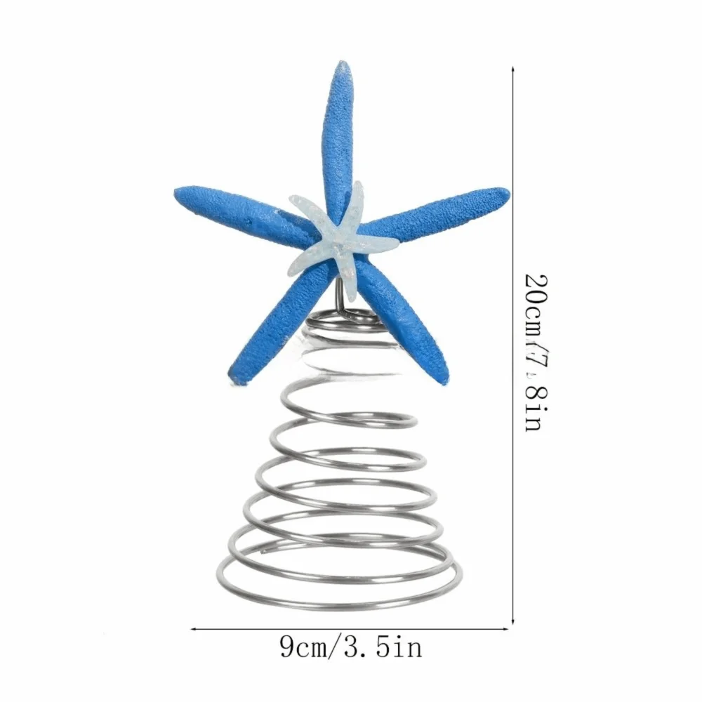 Iron Festive Starfish Decor Collectible Display Star Treetop Decorations Crafts Classic Design Starfish Treetop Ornament