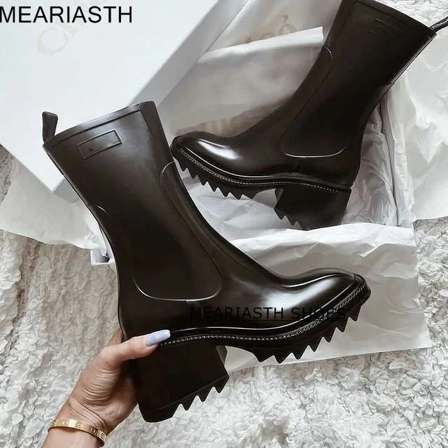 womens chunky rain boots