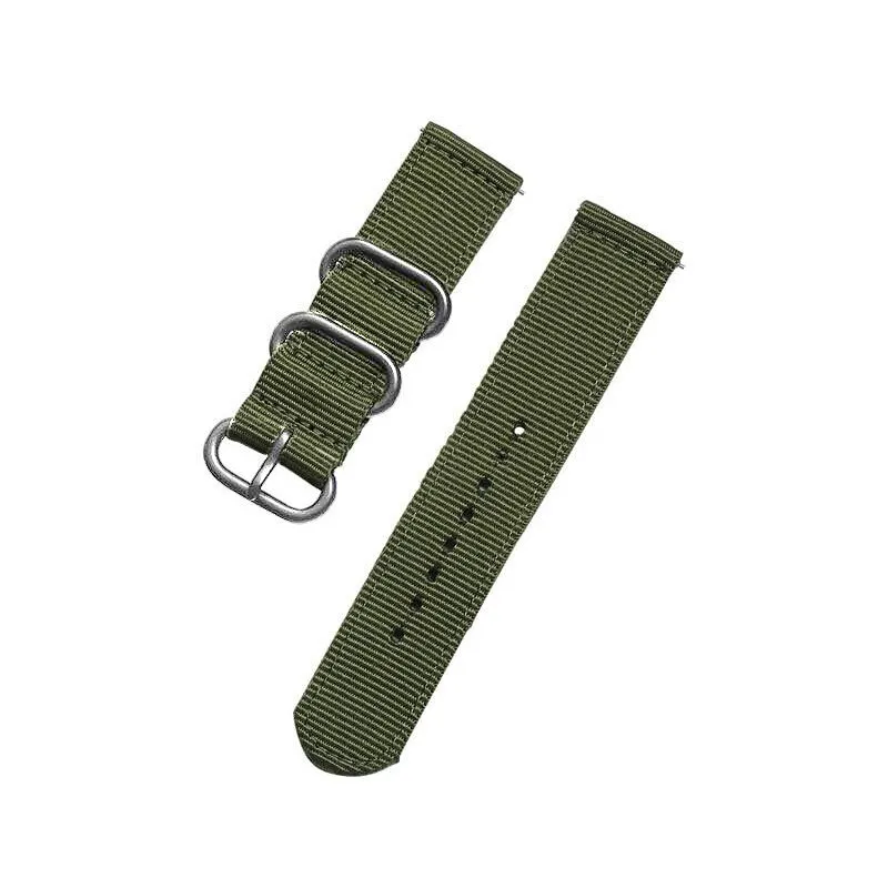 Premium Fabric Nylon Sport Loop Strap, 18-24mm Adjustable Band in Vibrant Colors