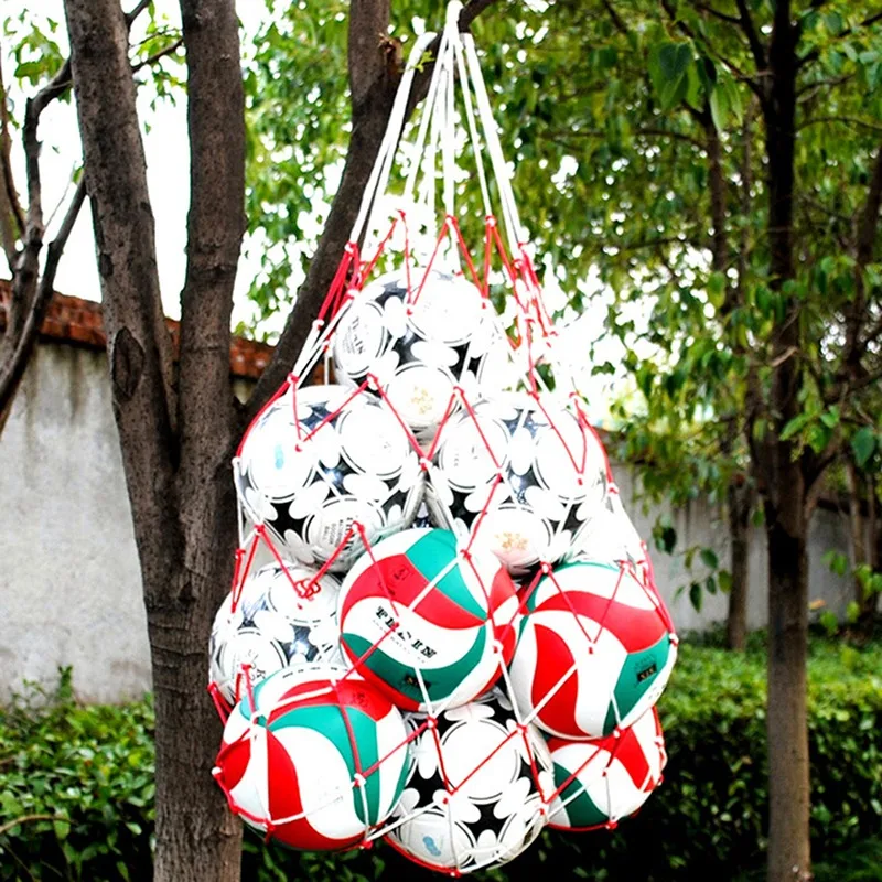 Portable Carry Net Bag Balls Volleyball Outdoor Durable Standard Nylon Thread Soccer Basketball Hoop Mesh Net