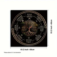 نسيج المذبح، الرموز الروحية، الممارسات الوثنية، العرافة، علم التنجيم، قراءات التارو، حصيرة الزخرفية 3