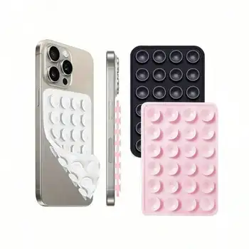 1pc Silicone Suction Cup Phone Case Mount Double Sided,Silicone Octo Cup Buddy Sticky Grip Holder For Cellphone, Hands-Free 1