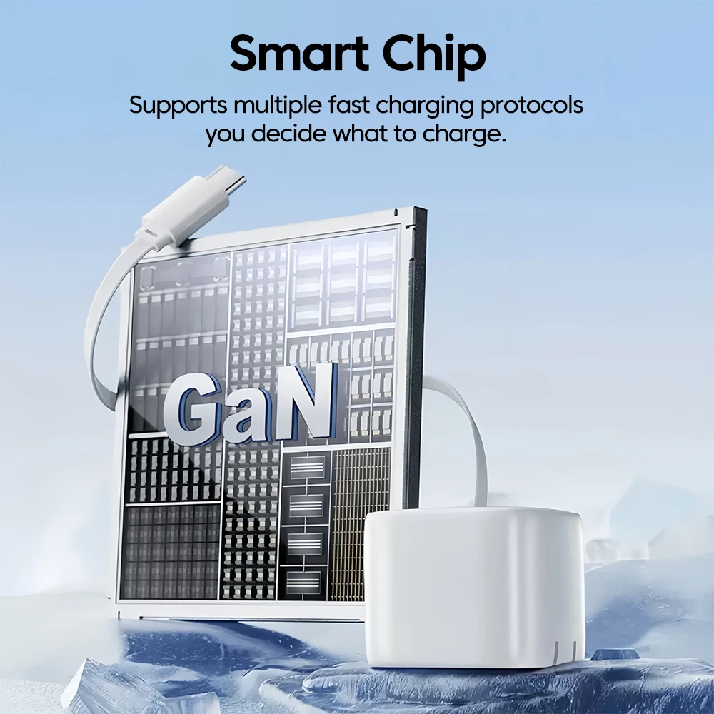 90w Gan Super Fast Charger Phone Charger Adapter Retractable Fast Charging Usb C Cable For Iphone 15 16 17 Samsung Huawei, Alina Gadgets