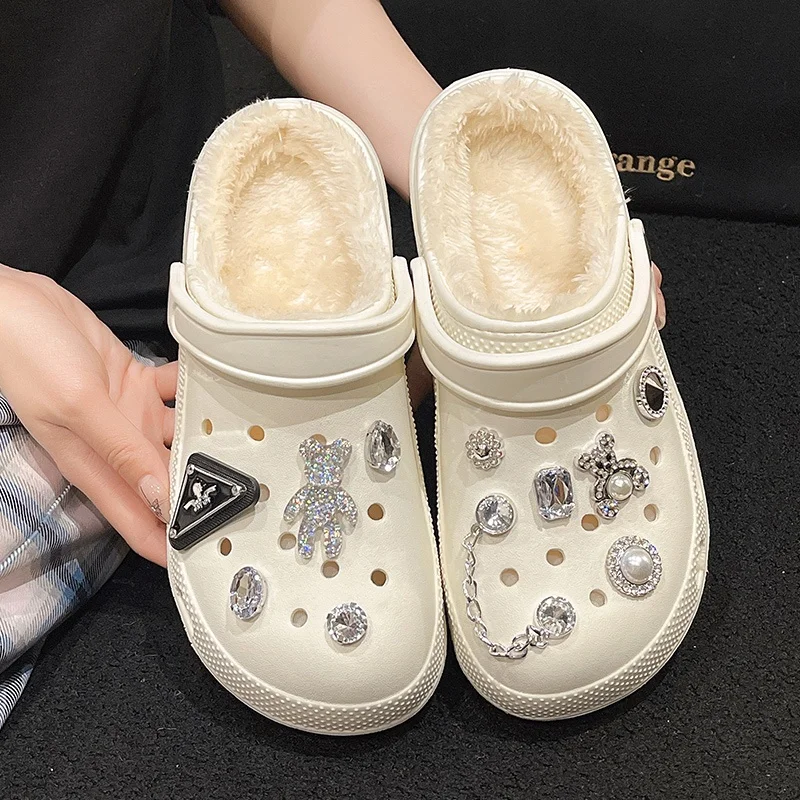 FleecelinedPorousShoesWomens2023NewWinterOuterWearNonSlip