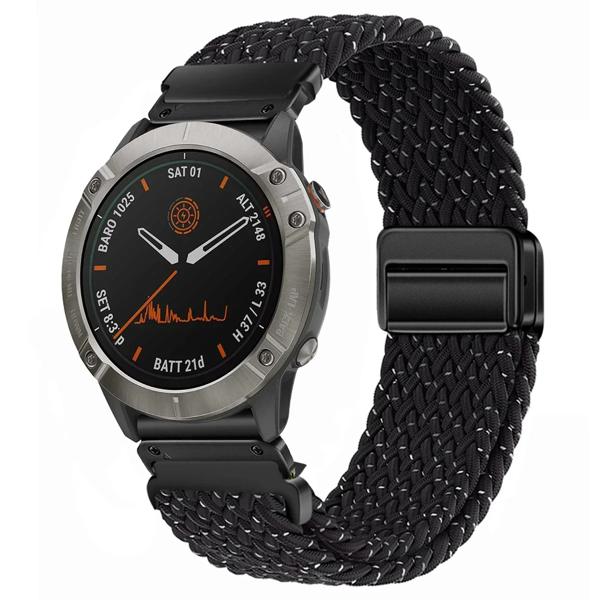 Enhanced Nylon QuickFit Smartwatch Strap - Universal 22/26mm Wristband