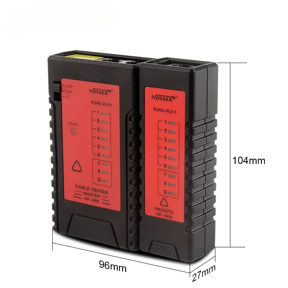 NOYAFA NF-468 Cable Tester Continuity Check for RJ11 RJ45 Multifunctional Quick Detection Automatic Cable Testing Tool