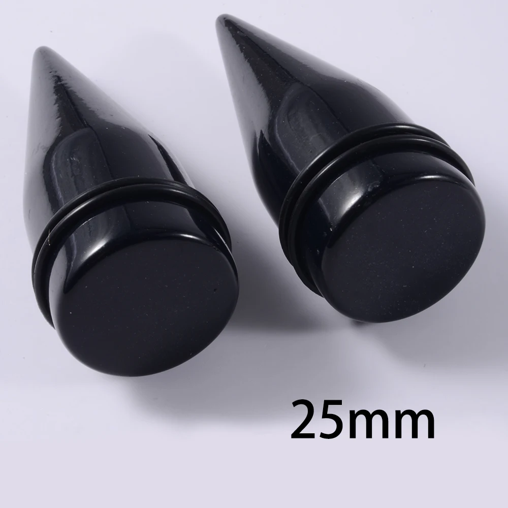 6pair Giant Size Stainless Steel Single Flared Tunnel & Acrylic Stretcher Ear Taper Kit Earring Gauge Plug Piercing Body Jewelry body jewelry body piercing jewelry ear piercing jewelry body piercing earrings body piercing kit ear taper earrings piercing jewelry