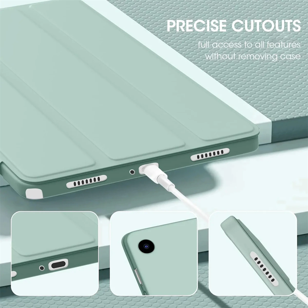 Ultra-Slim Triple Fold Auto Wake/Sleep Protective Tablet Case