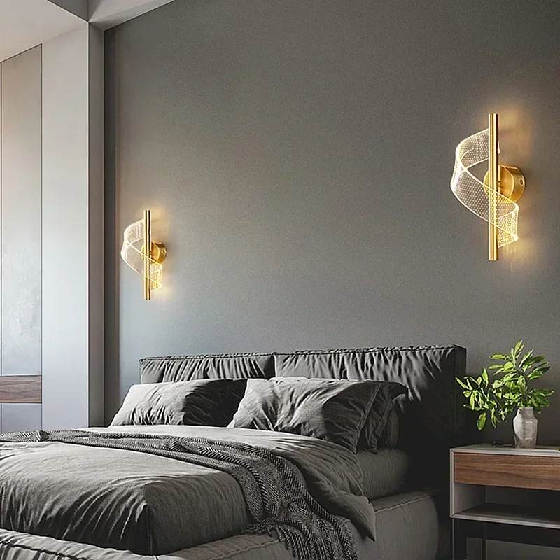 Modern LED Wall Lamp Indoor Lighting for Bedroom Bedside Parlor Background Wall Light Modern Indoor Decoration Sconces wall sconces light led wall lamp wall lamp