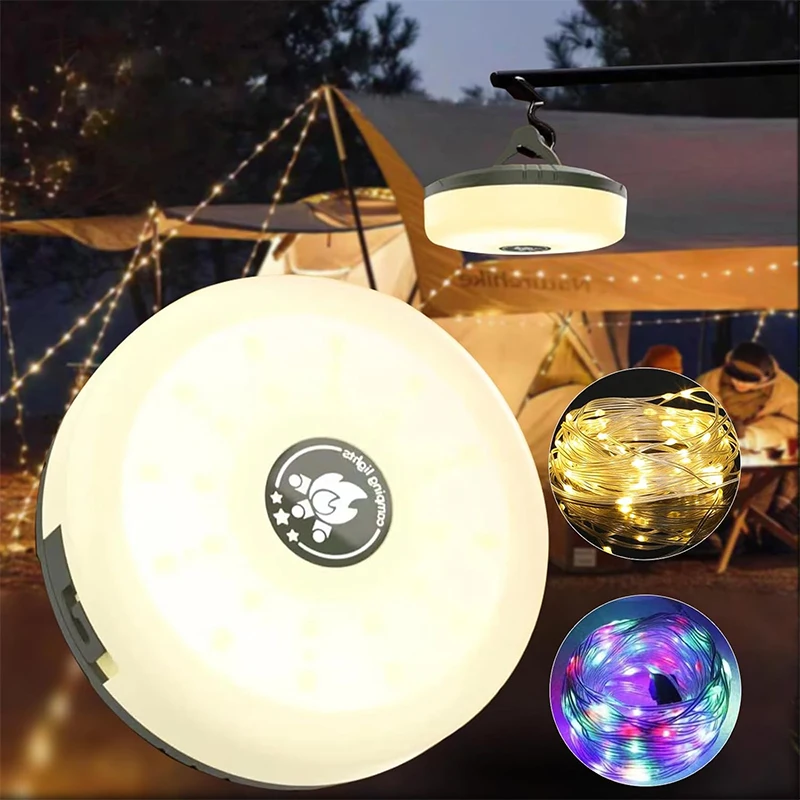 Camping Light Camping Lamp Camping Lantern LED Camping Lamp Strip Atmosphere 10M Length Waterproof Recyclable Light Belt Outdoor Garden Decoration Lamp for Tent Room