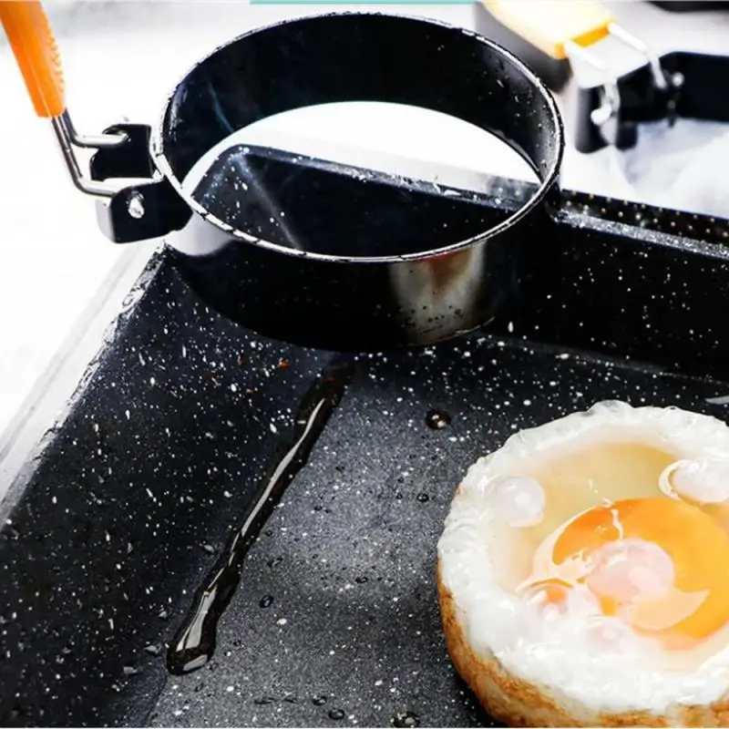 Omelette Mold Practical Square Round Fried Egg Ring Silicone Egg Fryer Mould  Square Round Fried Egg Mold for Household - AliExpress