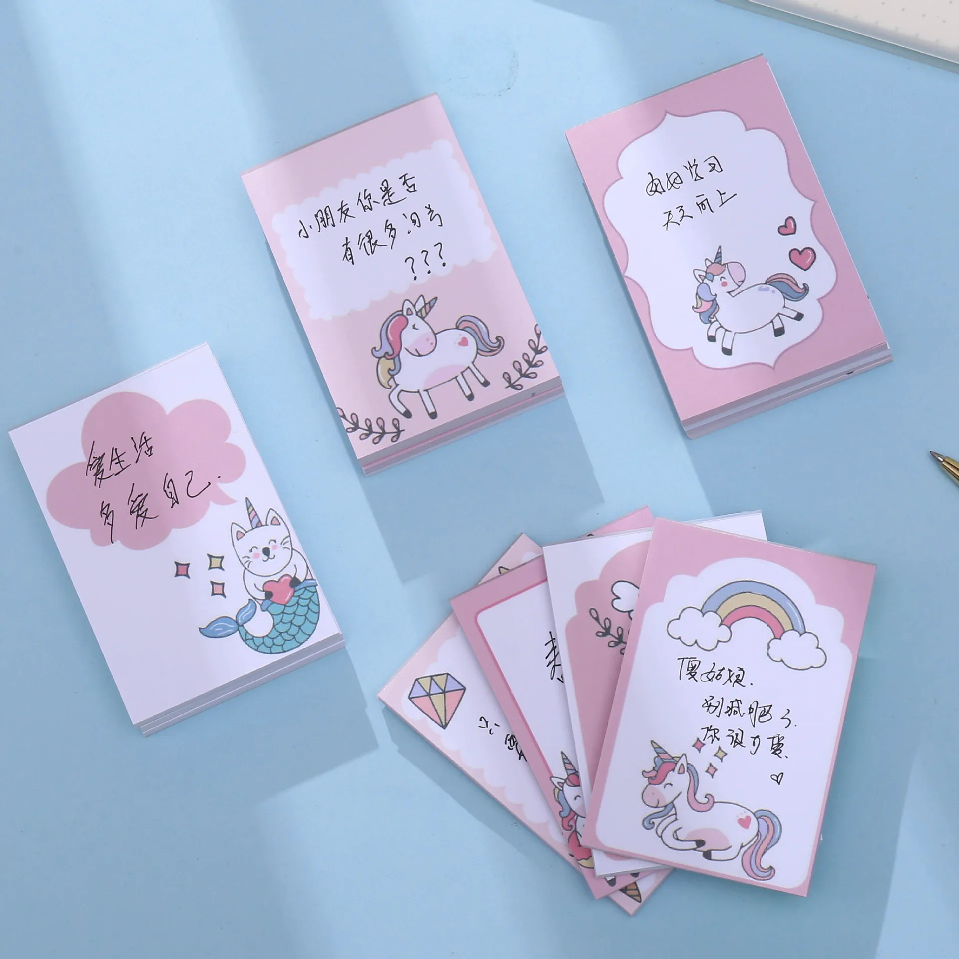 Korean Creative Unicorn Tearable Sticky Notes Memo Pad Paper Students Cute School Supplies Kawaii Stationary Office Accessories korean creative unicorn tearable sticky notes memo pad paper students cute school supplies kawaii stationary office accessories