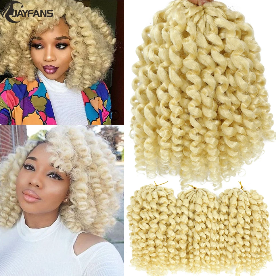 Ombre Jumpy Wand Curl Crochet Hair T 27 30 350 613 Purple Grey 14 Colors 20 Roots Jamaican Twist Synthetic Braid Hair For Women 4