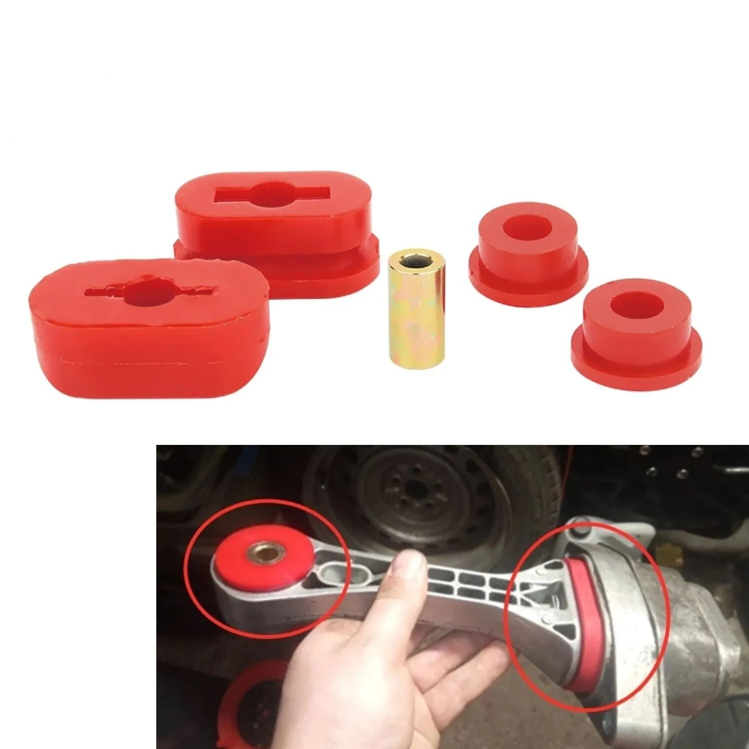 

Front Engine Mount Dog Bone Bushings Lower Engine Mount Bushings Polyurethane For Audi TT Jetta Golf GTI MK4 99-06