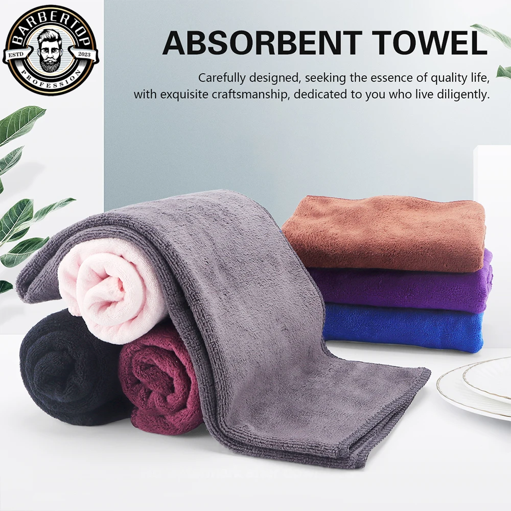 

Microfiber Towel Super absorbent Thickened Barbershop Beauty Salon Not Shedding Hair Wrapped Headscarf Dry Hair Towel 76*35