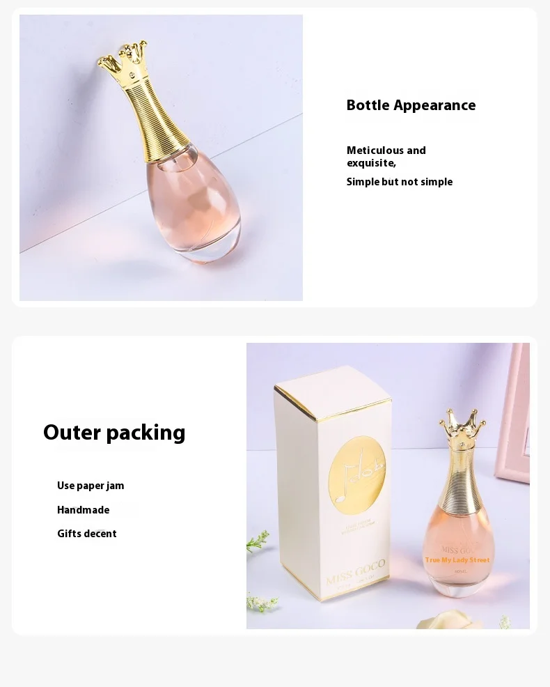 MISS GOCO Prawdziwe damskie perfumy Trwały zapach Lekki zapach Perfumy 60ml_voghion.com