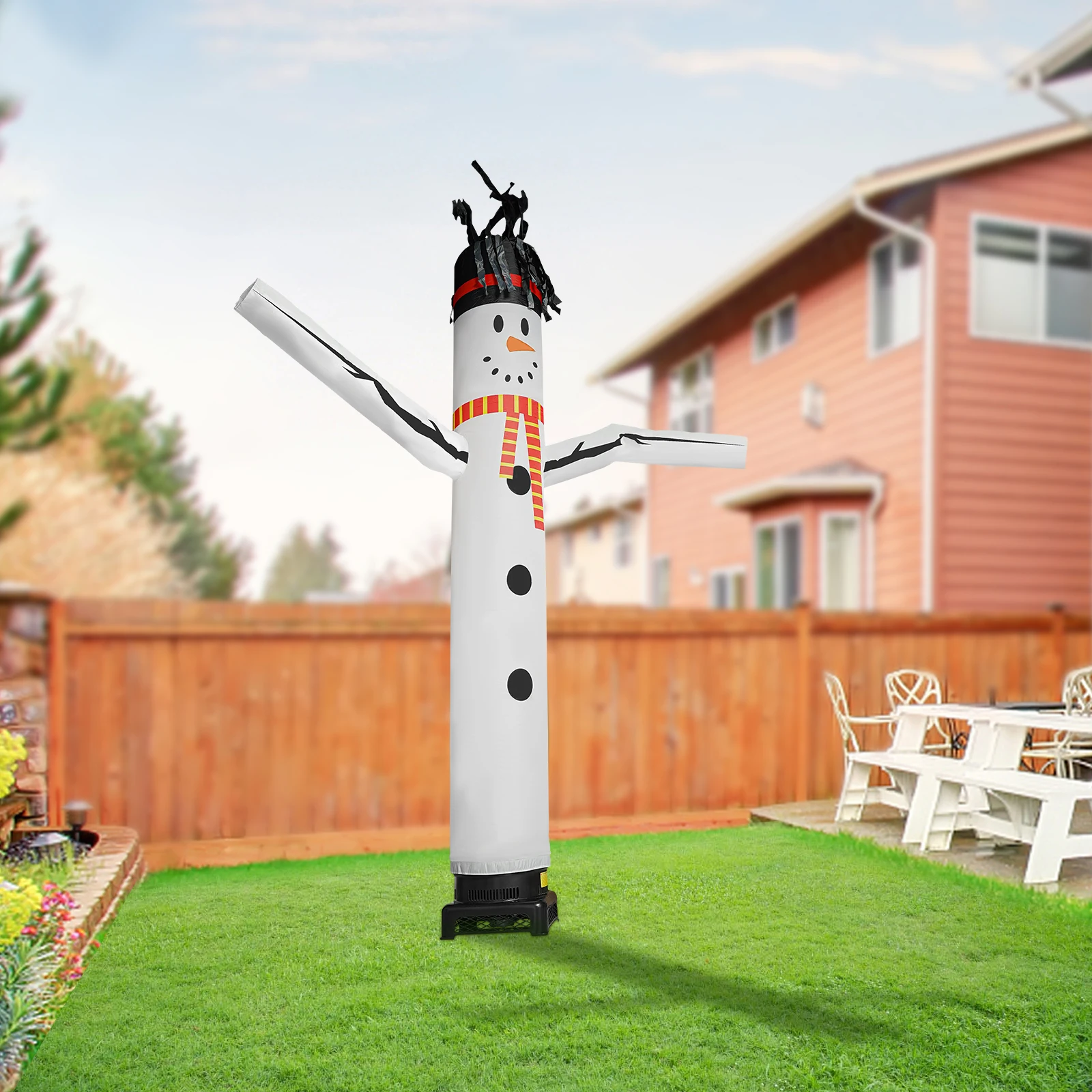 Muñeco de Nieve Inflable de 3m, Bailarín Inflable, 550W, Publicitario, Impermeable, para Tiendas/Festivales