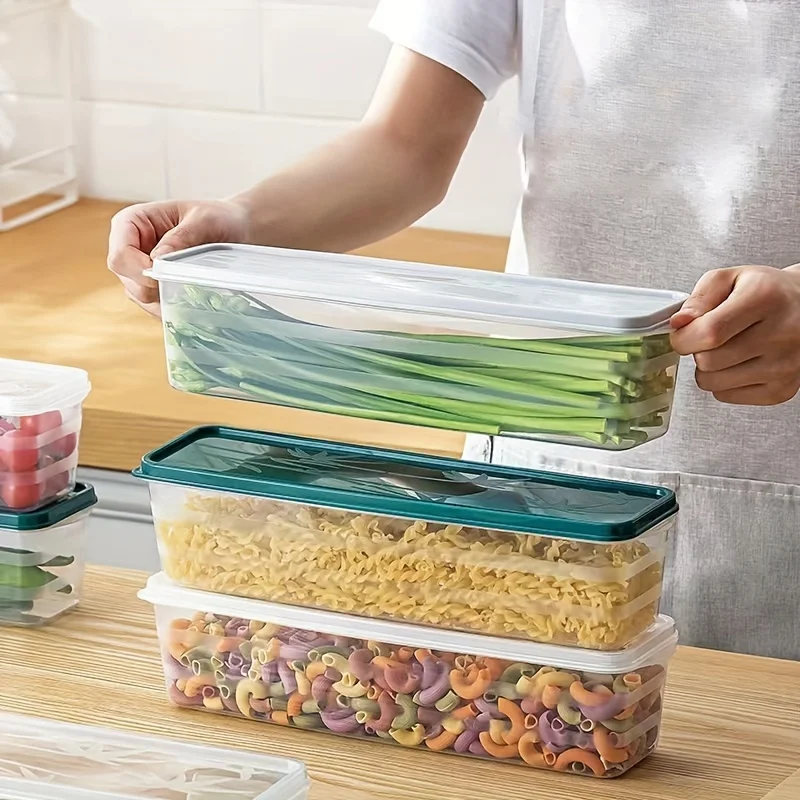 Reusable plastic vegetable storage container, square, hand wash, multi-purpose, clamshell, crisper, suitable for herbs 5