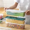 Reusable plastic vegetable storage container, square, hand wash, multi-purpose, clamshell, crisper, suitable for herbs 5