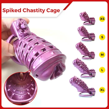 Spiked BDSM Cock Cage Pussy Vaginal Chastity Devices Cage Male Bondage Slave Penis Ring Sex Shop 18+ Gay Ladyboy Sex Toy for Men 1