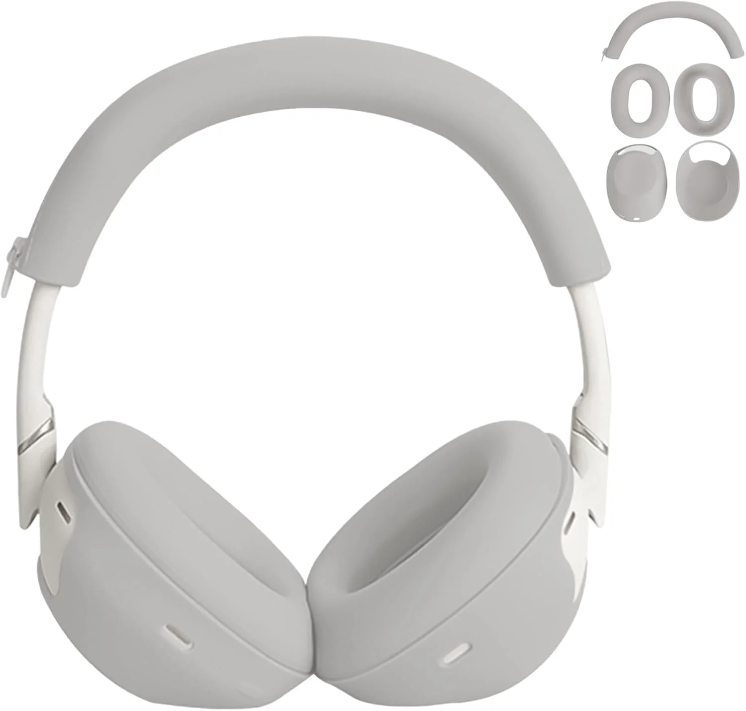 3-in-1 Silicone Sweat-Resistant Headphone Cover Set with Ear Pads and Headband Protector