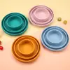 3Pcs Bakeware Nordic Style Dinner Plate Set Round Silicone Pizza Pans Suit Food Grade Tray Pastry Molds Outdoor 3