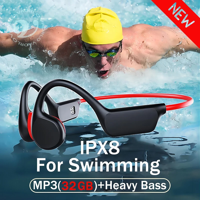 2025 Bone Conduction Waterproof Headphones with MP3 & Bluetooth 5