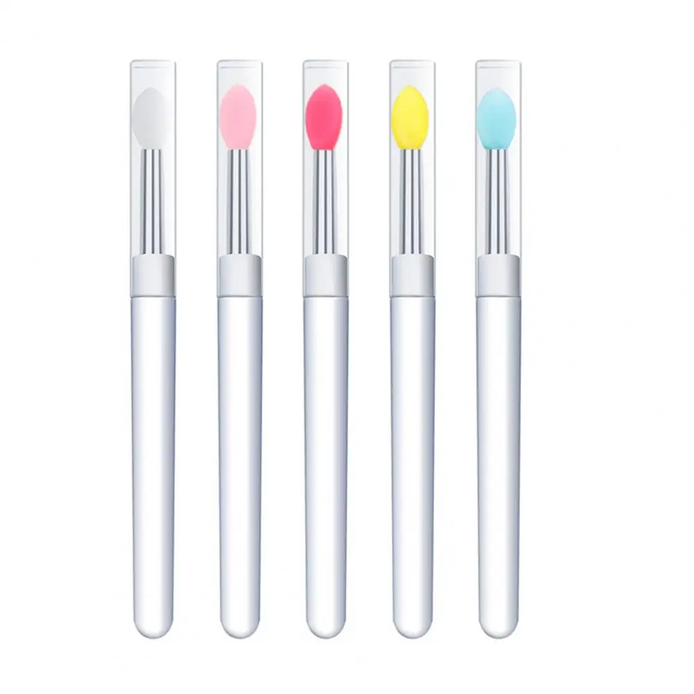 Silicone Nail Brush Professional Silicone Nail Art Brush Set for Makeup Sequins Application Powder Applicator