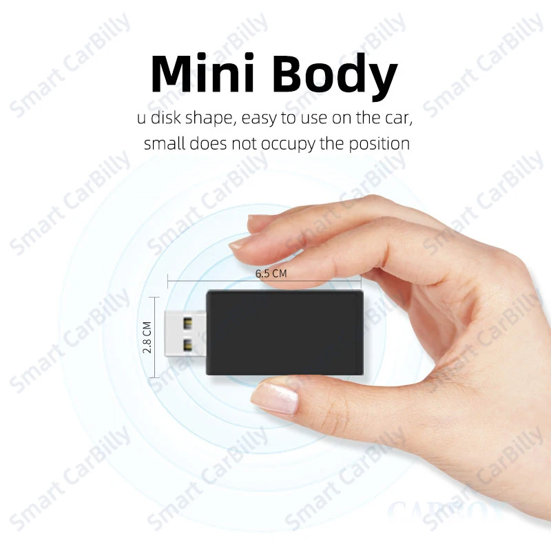 Car Mini AI Box for Apple Carplay Wireless Adapter Car OEM Wired CarPlay To Wireless CarPlay USB Dongle Plug and Play Small Size
