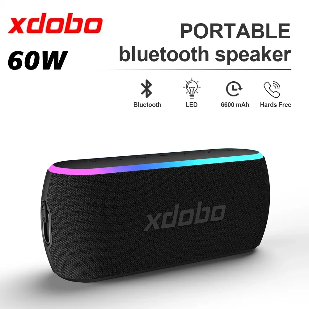 XDOBO X8 III 60W RGB Light Bluetooth Speaker Wireless Column TWS Stereo Subwoofer Sound Box Support Power Bank Function 2