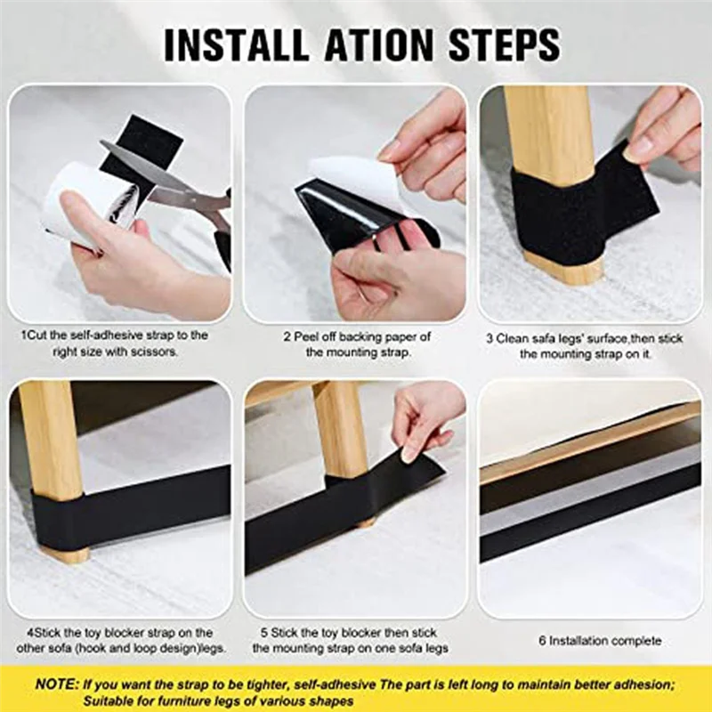 WJ-Toy Blocker For Couch Under Sofa Toy Blocker Stop Things From Going Under Couch Sofa Bed And Furniture Easy To Install