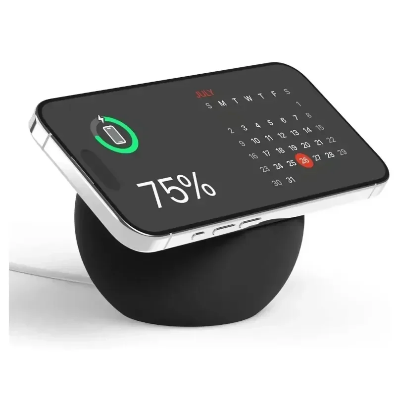 Magnetic Wireless Charging Desk Ball Shape Silicone Holder Stand for Magsafe iPhone 15 14 13 12 Pro Charger Dock Station