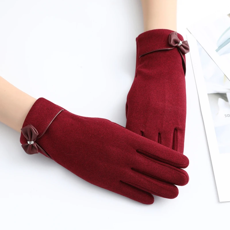 

New Fashion Winter Gloves Warm Touch Screen Riding Windproof Internal Plush Warm Catch Velvet Gloves Women Outdoor Gloves