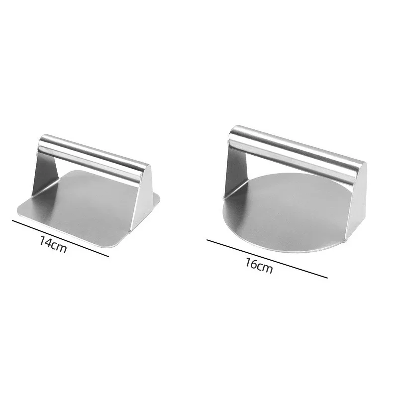 Stainless Steel Hamburger meat press Round/Square Smash Burger Press Deli Meats kitchen tool Flat Top Grill tools Squeeze Grease