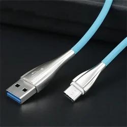 Premium Braided USB C Fast Charging Cable - 1M in Blue, White, and Gray (Gray With Micro)