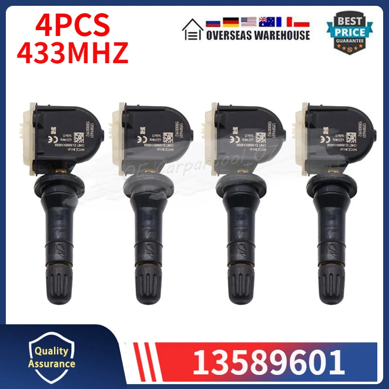 13589601 4PCS Tire Pressure Monitor Sensor For BUICK ENCORE CADILLAC
