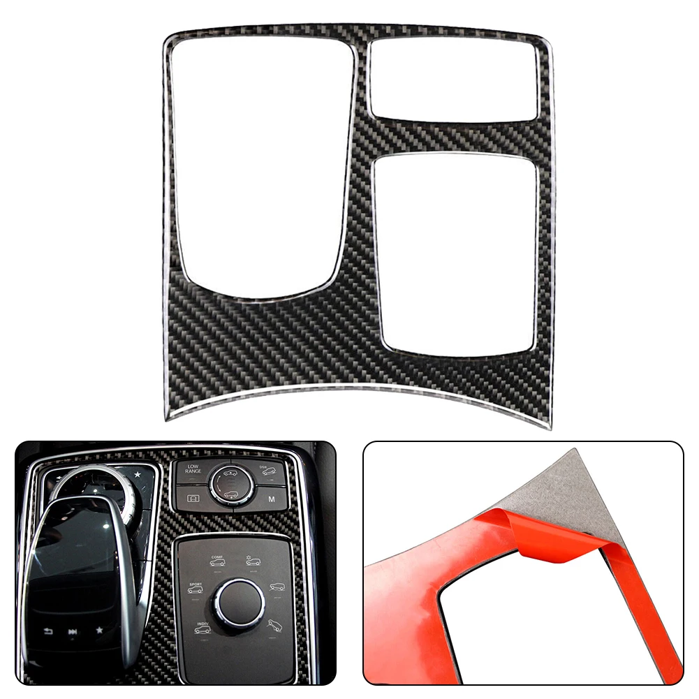 Car Carbon Fiber Console Gear Shift Panel Trim Per Mercedes-Benz Gle Gls 2016-2018 Car Gear Shift Console Panel Cover Trim