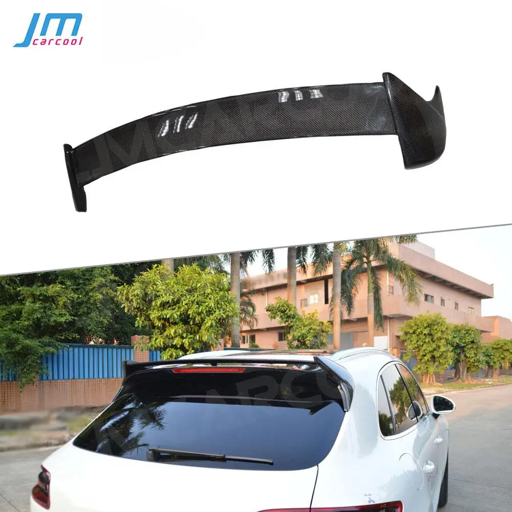 

Carbon Fiber Car Rear Trunk Lip Roof Spoiler for Porsche Macan Spoiler 2014 - 2018 FRP Black windshield Trunk Wings