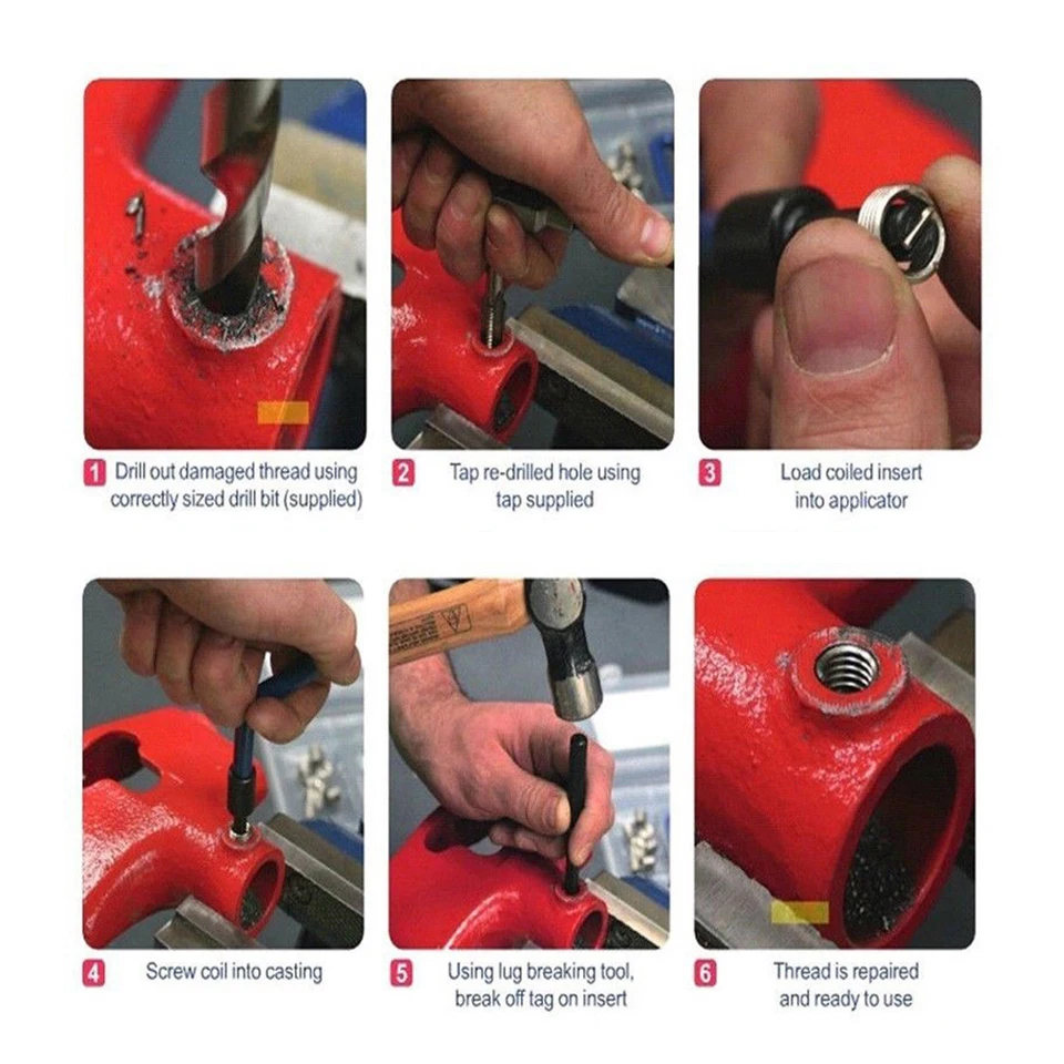 Inserti Di Riparazione Fili Filo Bobina M10 X 1,5 V 10 PK - Foto 13