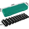 Electric Wrench Socket Set 1/2" Impact Deep Socket Set 10Pcs Durable Reliable Drive Cr-Mo Steel for Professional Repair DIY 5