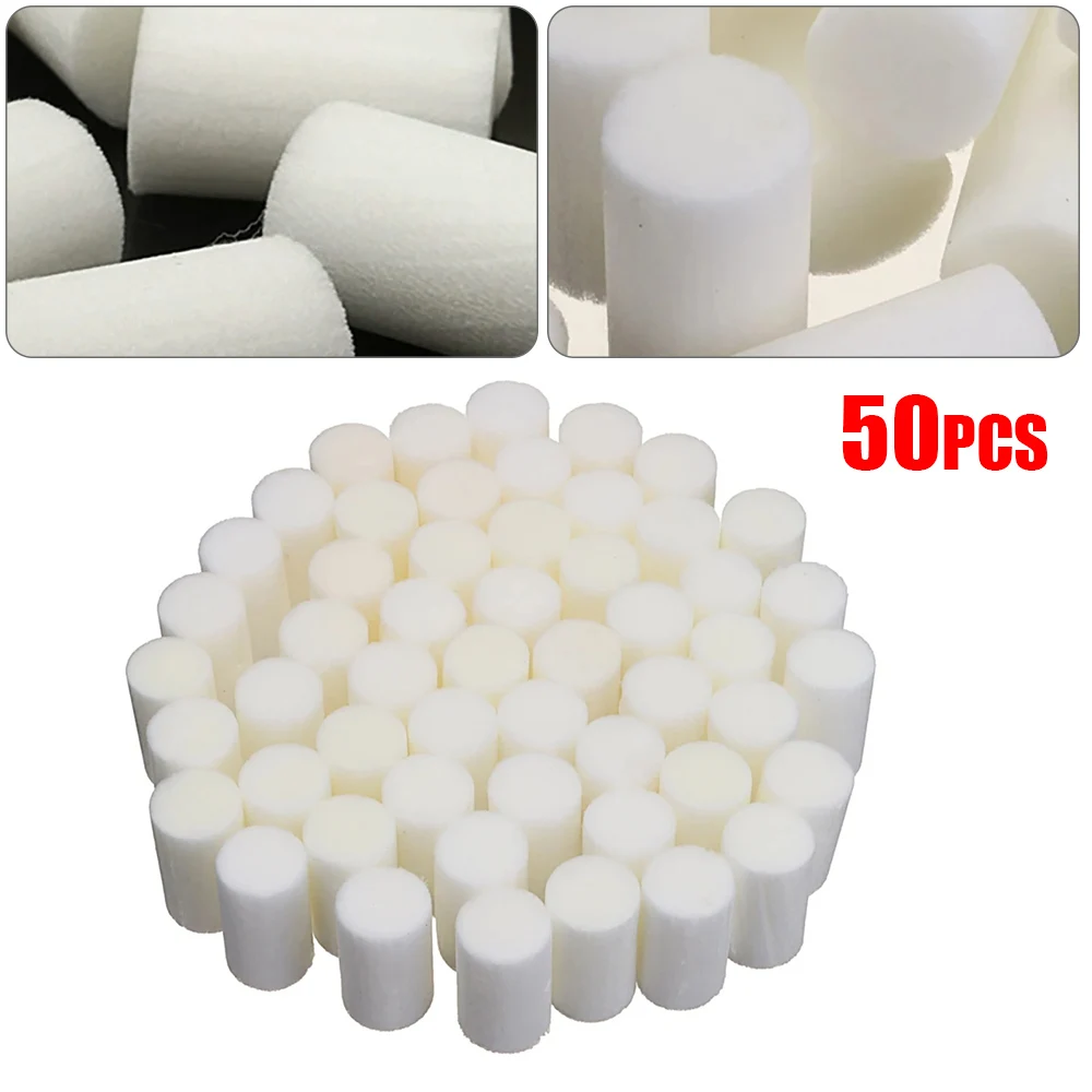 Hand Pump Filter Elements 50Pcs High Pressure Pump Filter Element Refill 30MPa Fiber Cotton Filters For Water Purify Air Compressor System Replacement Kit