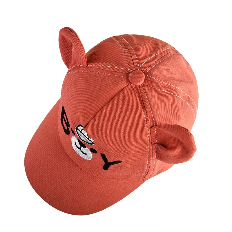 Casquette de baseball pour bébés garçons et filles, chapeau de soleil pour nourrissons, casquettes mignonnes pour tout-petits, ours de dessin animé, printemps et été, 6-36M