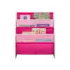 Kids Sling Book Rack Organizer 4 Tier Fabric Storage Bookshelf Children Wood Frame Bianca White Easy Access Book Storage 5