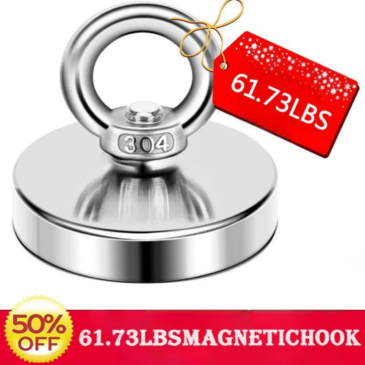 Premium Heavy-Duty Magnetic Hook Set - Durable Circular Magnet