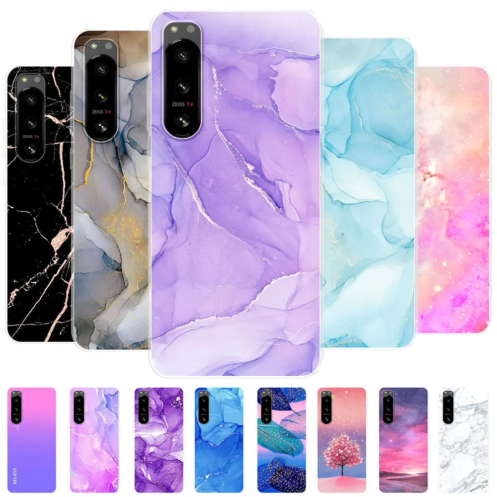 Per Sony Xperia 5 Iv Custodia Cover Fashion Clear Back Case Per Sony Xperia 5 Iv Silicone Soft Bumper Per Xperia 5 Iv Fundas Coque