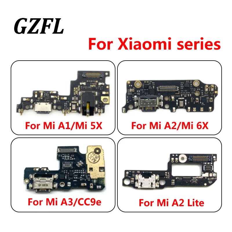

USB Port Charger Dock Plug Connector Charging Board FLex Cable Mic Microphone Board For Xiaomi Mi A1 A2 A3 Lite 5X 6X CC9e