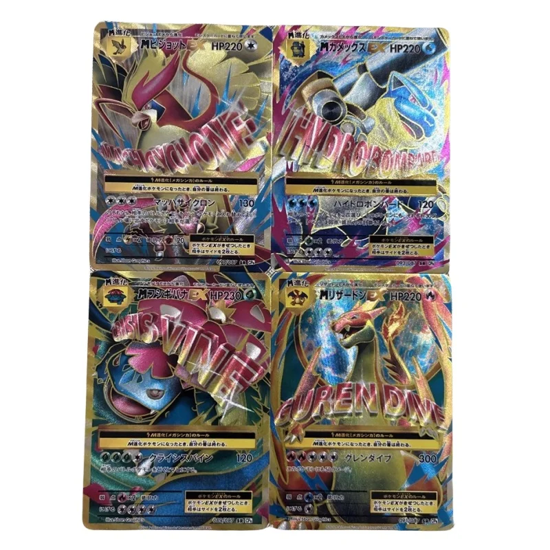

Pokemon Mewtwo Dragonite Brock Blastoise Self Made Coarse Flash Collection Card Anime Game Characters Classic Series Toys Gifts