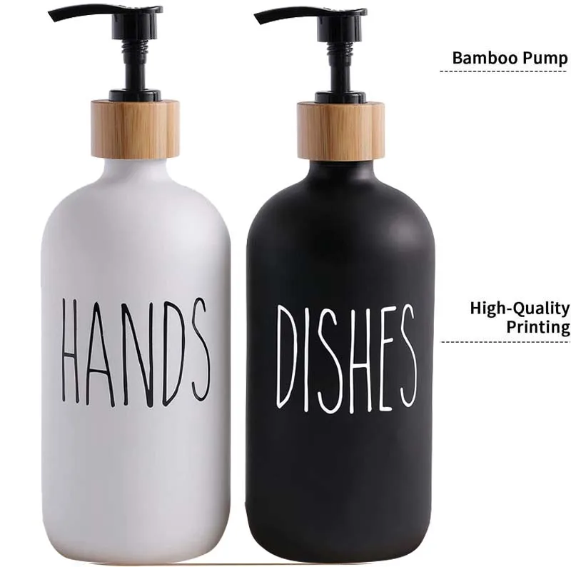 Soap Dispenser Glass Merterial 2Pcs 500Ml
