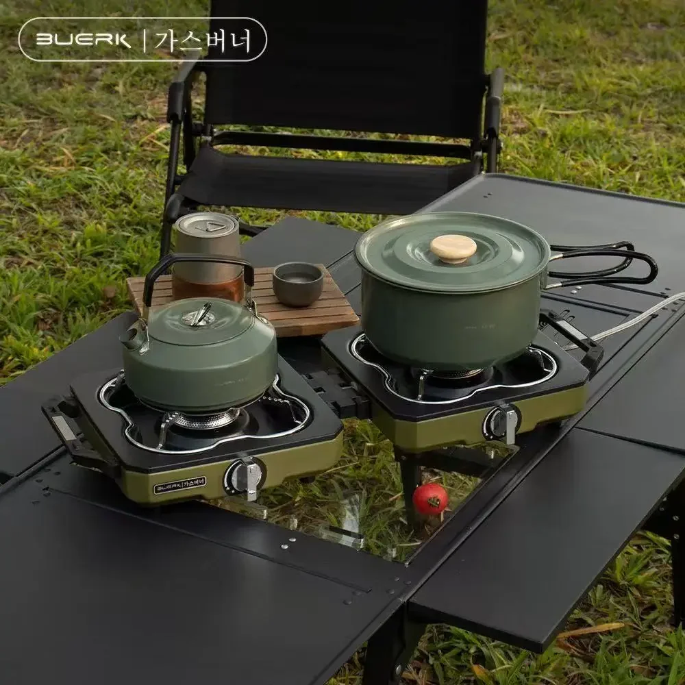 Dotwise Camping Stove Double Burner Dual Fire Folding Gas Stove Outdoor Portable Picnic Equipment Camping Cookware