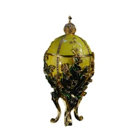 QIFU Yellow Large Faberge Egg Souvenir Gift for Home Decor 1